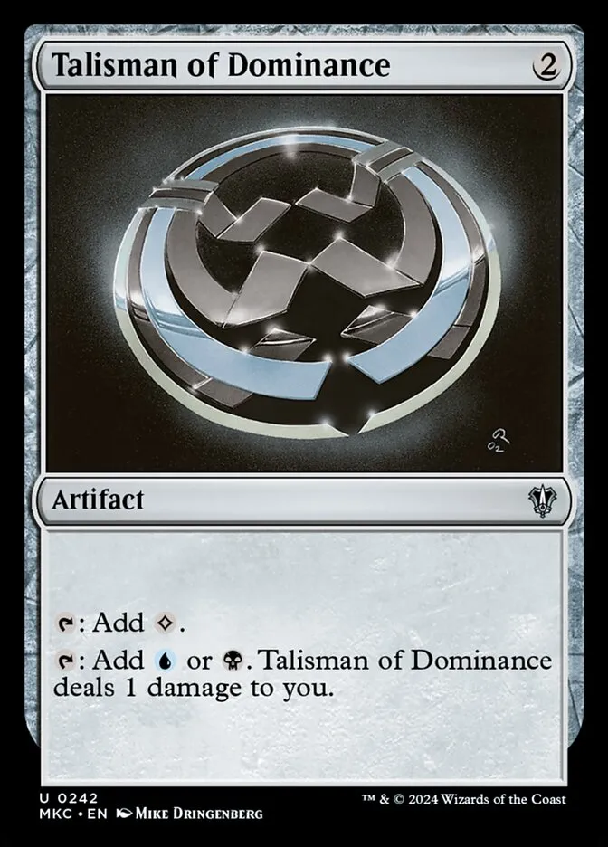 2024 Murders at Karlov Manor Commander Talisman of Dominance #242 uncommon card image