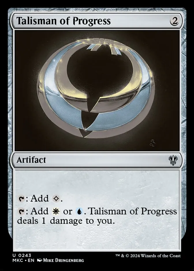 2024 Murders at Karlov Manor Commander Talisman of Progress #243 uncommon card image