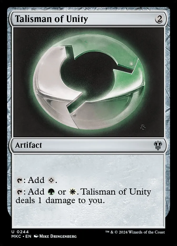 2024 Murders at Karlov Manor Commander Talisman of Unity #244 uncommon card image