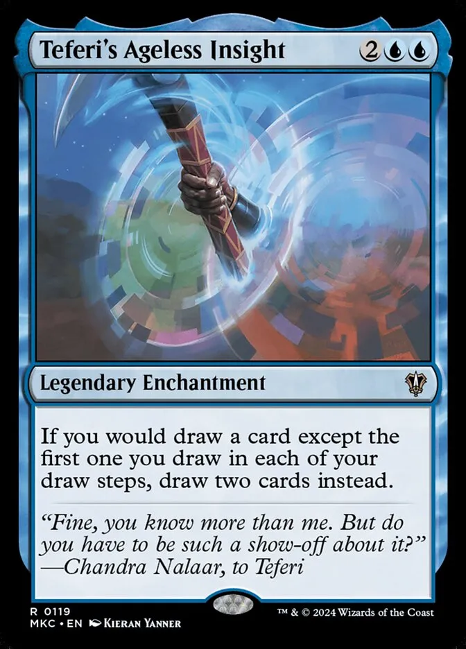 2024 Murders at Karlov Manor Commander Teferi's Ageless Insight #119 rare card image