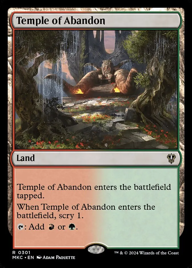 2024 Murders at Karlov Manor Commander Temple of Abandon #301 rare card image