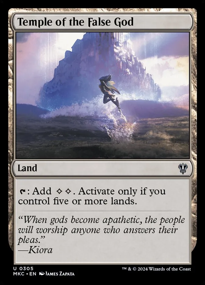 2024 Murders at Karlov Manor Commander Temple of the False God #305 uncommon card image