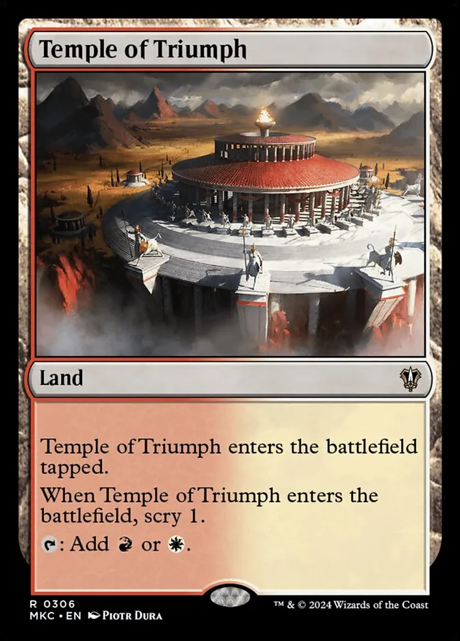 2024 Murders at Karlov Manor Commander Temple of Triumph #306 rare card image