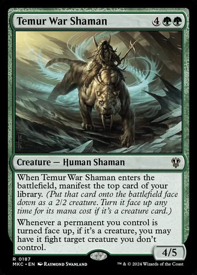 2024 Murders at Karlov Manor Commander Temur War Shaman #187 rare card image