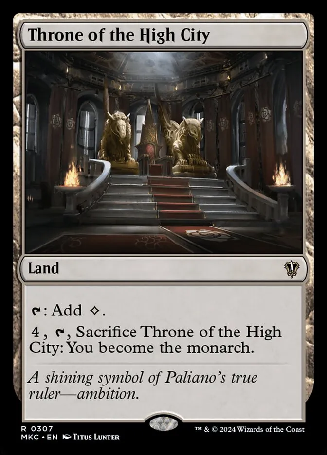 2024 Murders at Karlov Manor Commander Throne of the High City #307 rare card image