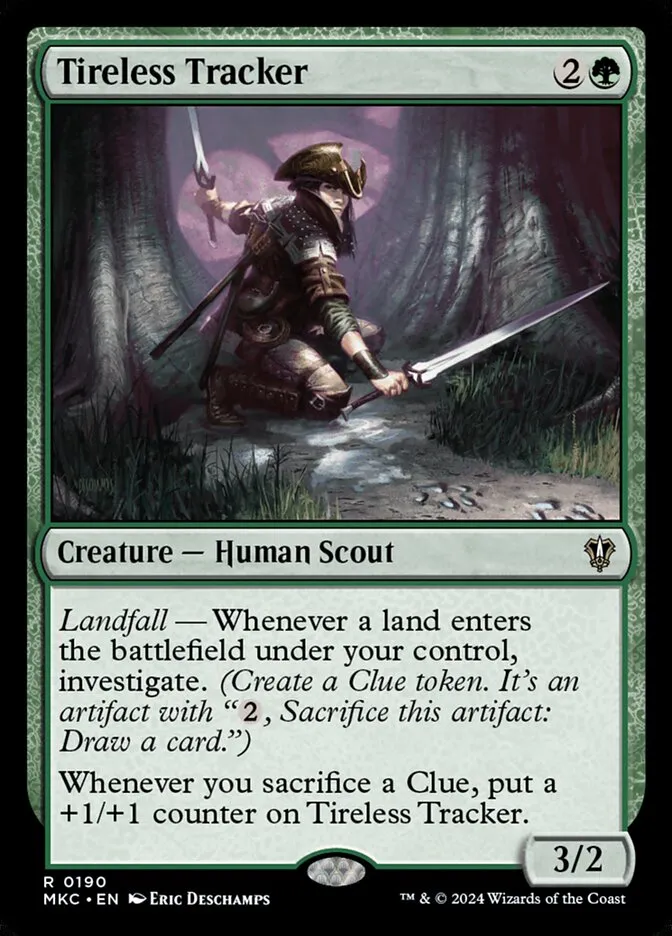 2024 Murders at Karlov Manor Commander Tireless Tracker #190 rare card image