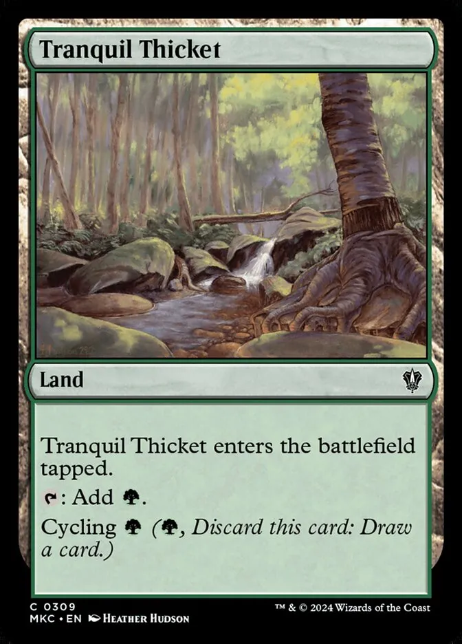 2024 Murders at Karlov Manor Commander Tranquil Thicket #309 common card image