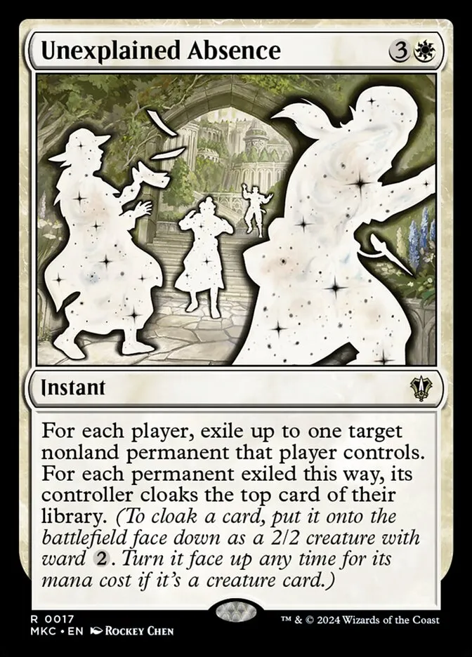 2024 Murders at Karlov Manor Commander Unexplained Absence rare #17 rare card image