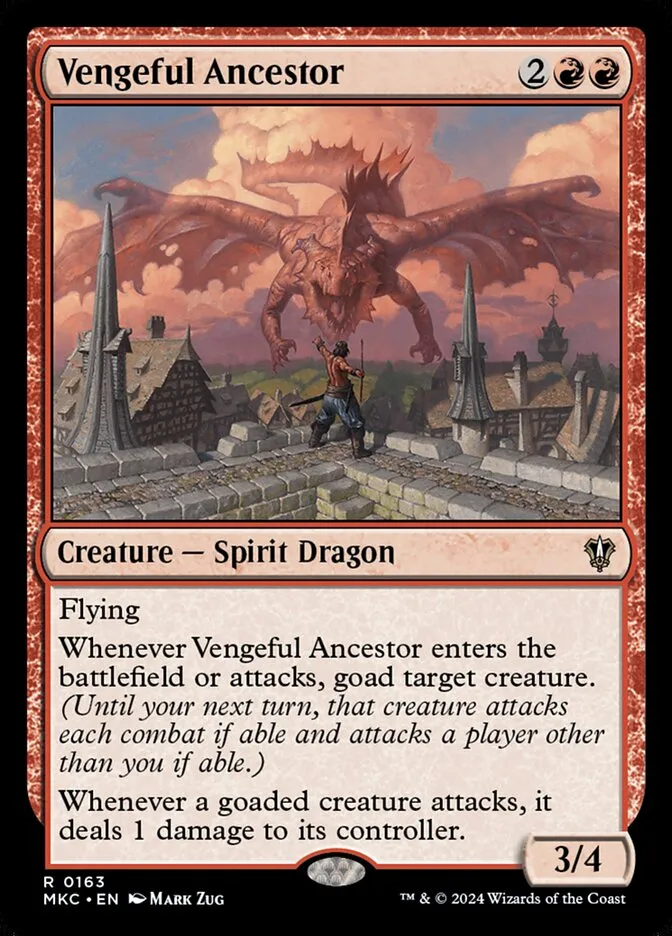 2024 Murders at Karlov Manor Commander Vengeful Ancestor #163 rare card image