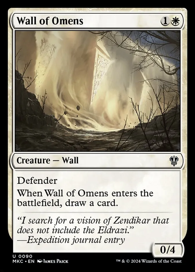 2024 Murders at Karlov Manor Commander Wall of Omens #90 uncommon card image