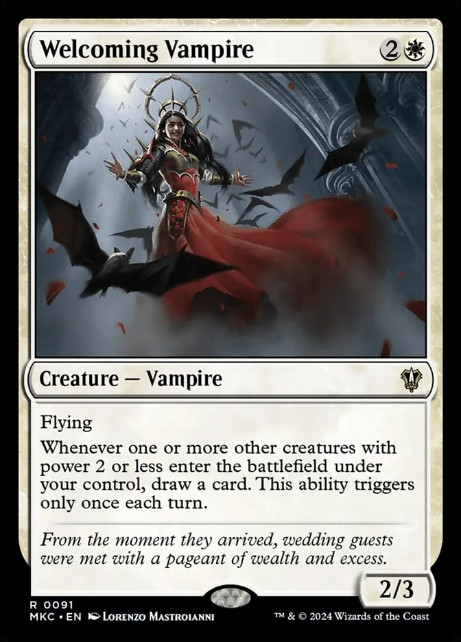 2024 Murders at Karlov Manor Commander Welcoming Vampire #91 rare card image