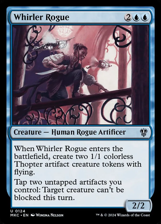 2024 Murders at Karlov Manor Commander Whirler Rogue #124 uncommon card image