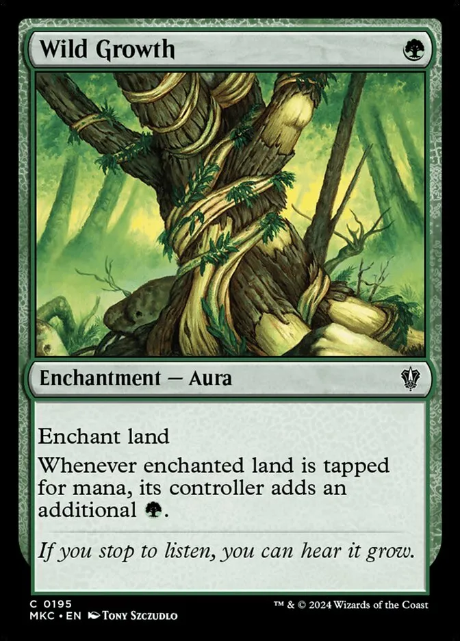 2024 Murders at Karlov Manor Commander Wild Growth #195 common card image