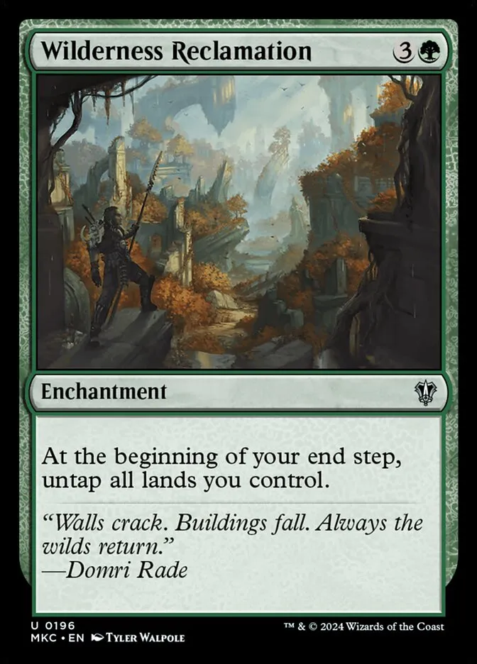 2024 Murders at Karlov Manor Commander Wilderness Reclamation #196 uncommon card image