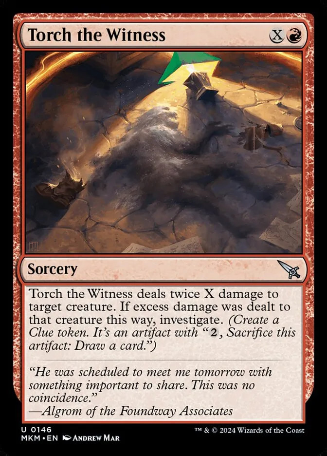 2024 Murders at Karlov Manor Torch the Witness #146† uncommon card image