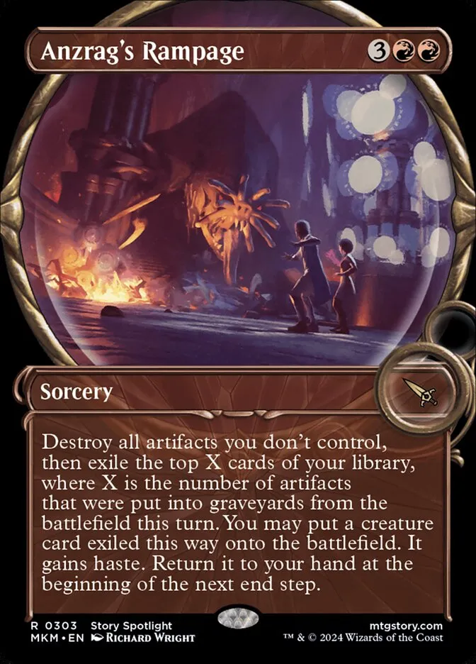 2024 Murders at Karlov Manor Anzrag's Rampage [Showcase] rare #303 rare card image