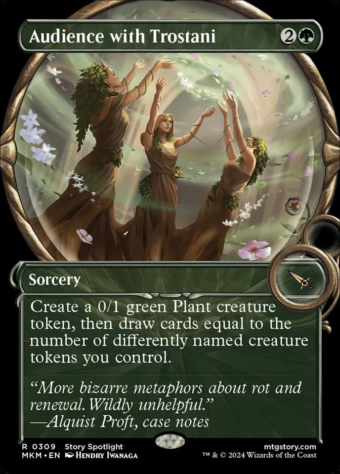 2024 Murders at Karlov Manor Audience with Trostani [Showcase] rare #309 rare card image