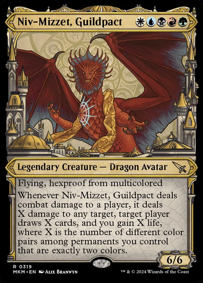 2024 Murders at Karlov Manor Niv-Mizzet, Guildpact [Serialized] rare #319 rare card image