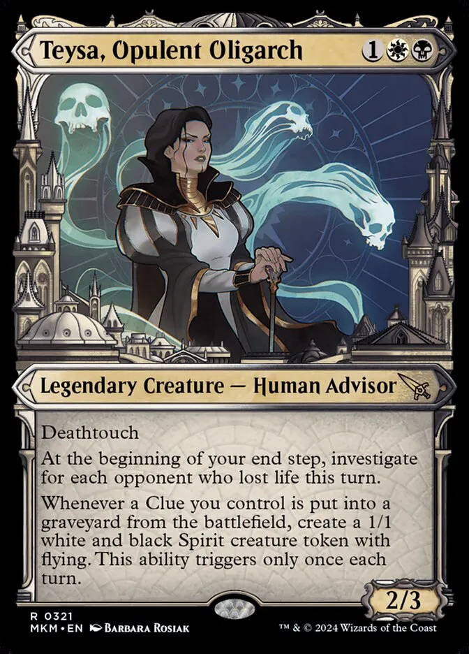 2024 Murders at Karlov Manor Teysa, Opulent Oligarch [Serialized] rare #321 rare card image