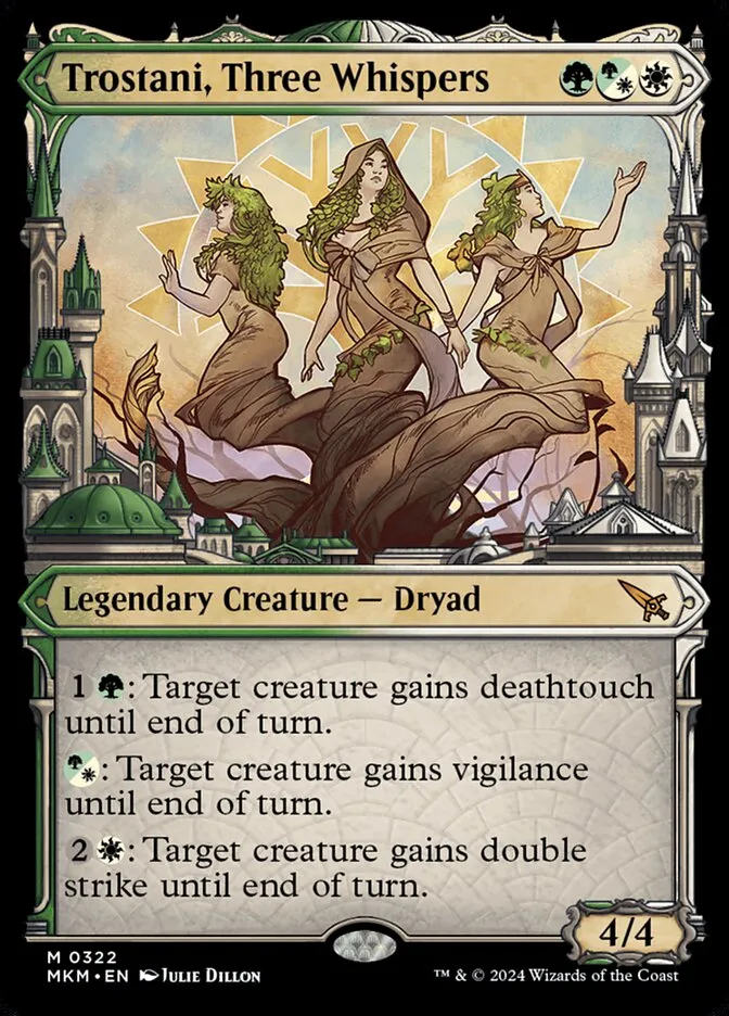 2024 Murders at Karlov Manor Trostani, Three Whispers #322 mythic card image