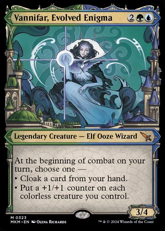 2024 Murders at Karlov Manor Vannifar, Evolved Enigma [Serialized] mythic #323 mythic card image
