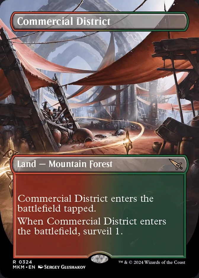 2024 Murders at Karlov Manor Commercial District [Borderless] rare #324 rare card image