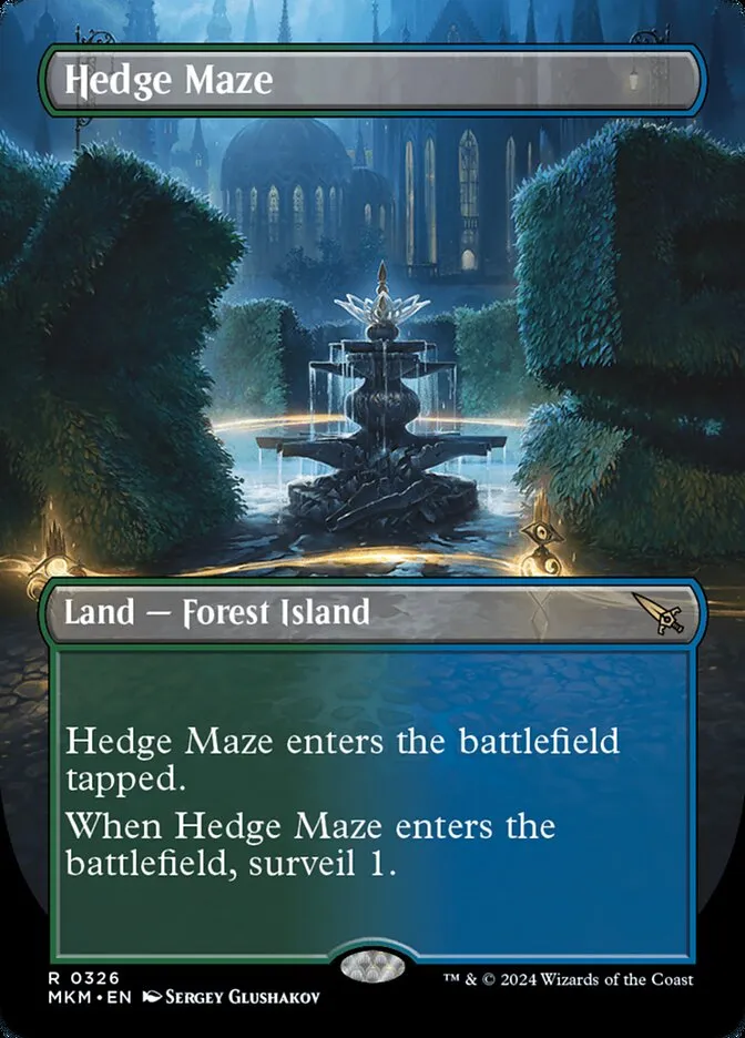 2024 Murders at Karlov Manor Hedge Maze [Borderless] rare #326 rare card image