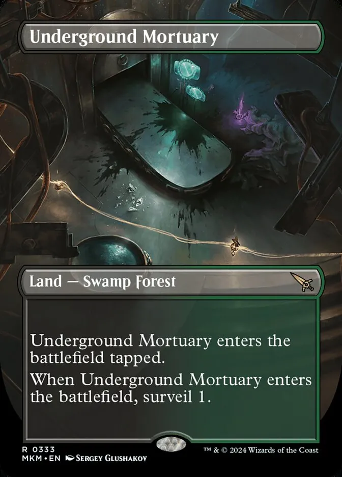 2024 Murders at Karlov Manor Underground Mortuary [Borderless] rare #333 rare card image