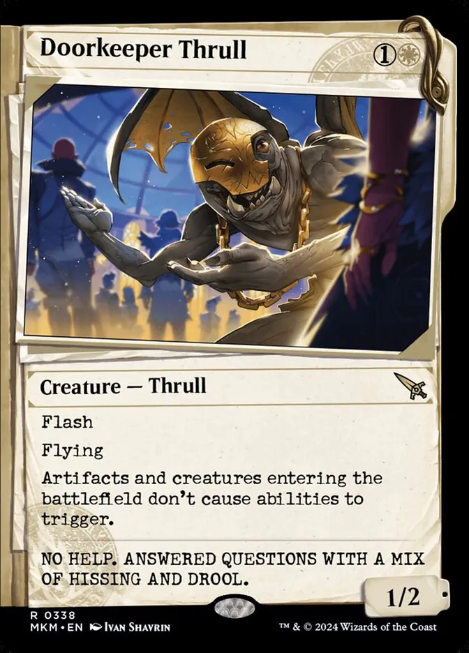 2024 Murders at Karlov Manor Doorkeeper Thrull [Showcase] rare #338 rare card image