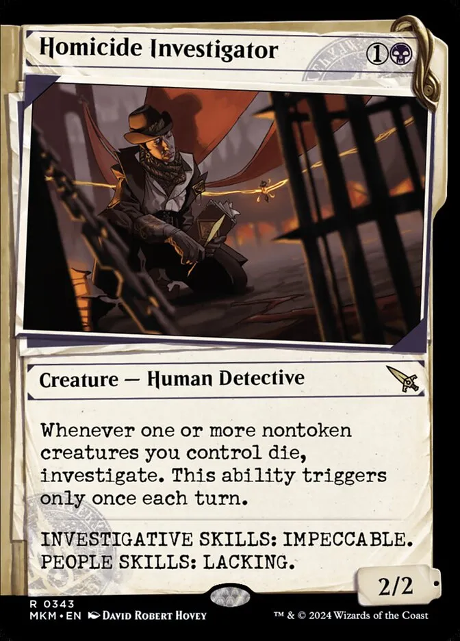 2024 Murders at Karlov Manor Homicide Investigator [Showcase] rare #343 rare card image