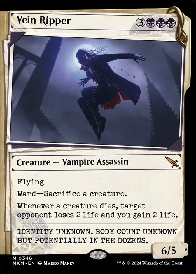 2024 Murders at Karlov Manor Vein Ripper [Showcase] mythic #346 mythic card image