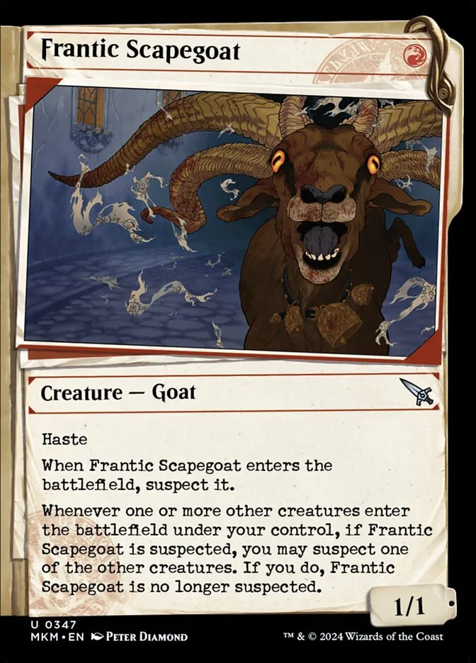 2024 Murders at Karlov Manor Frantic Scapegoat [Showcase] uncommon #347 uncommon card image