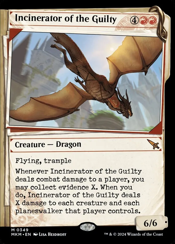 2024 Murders at Karlov Manor Incinerator of the Guilty [Showcase] mythic #349 mythic card image