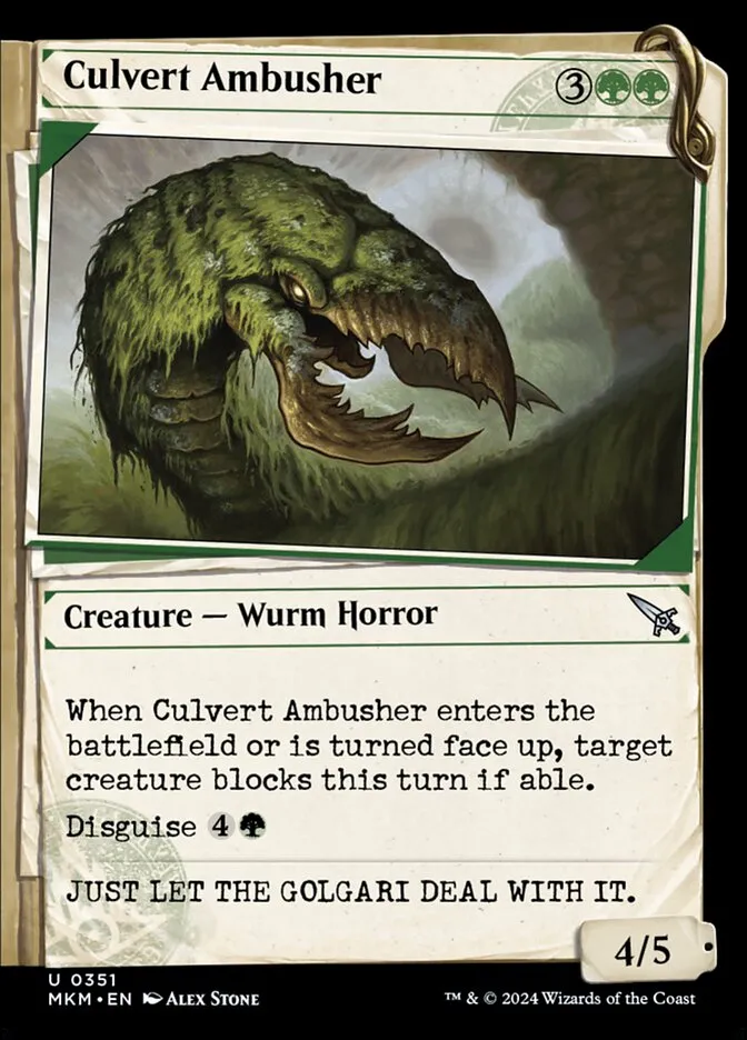 2024 Murders at Karlov Manor Culvert Ambusher [Showcase] uncommon #351 uncommon card image