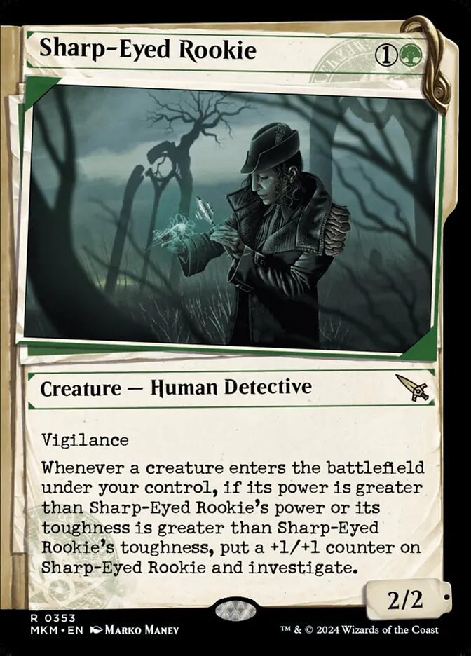 2024 Murders at Karlov Manor Sharp-Eyed Rookie [Showcase] rare #353 rare card image