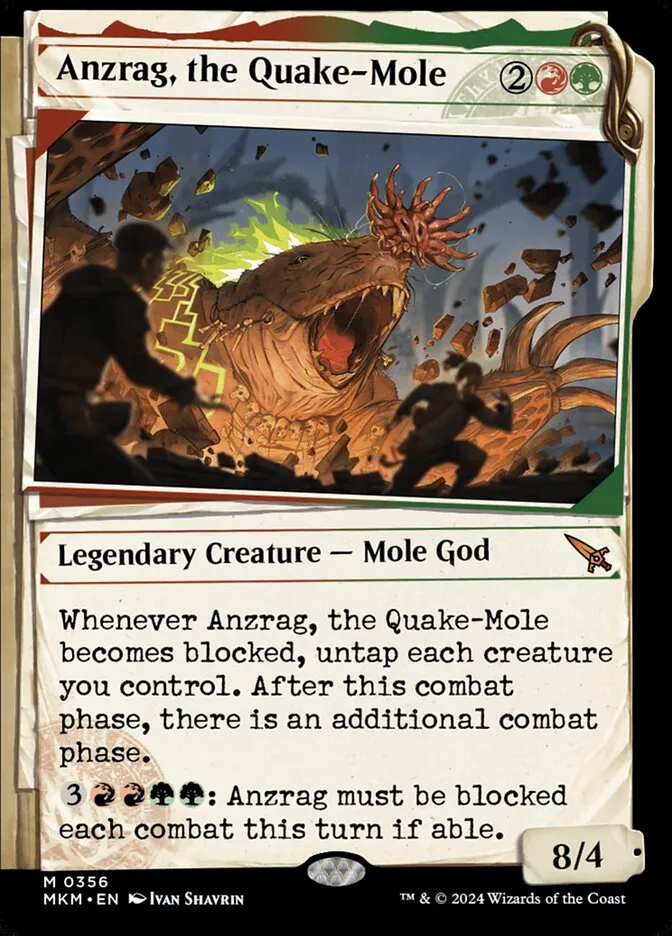 2024 Murders at Karlov Manor Anzrag, the Quake-Mole [Showcase] mythic #356 mythic card image