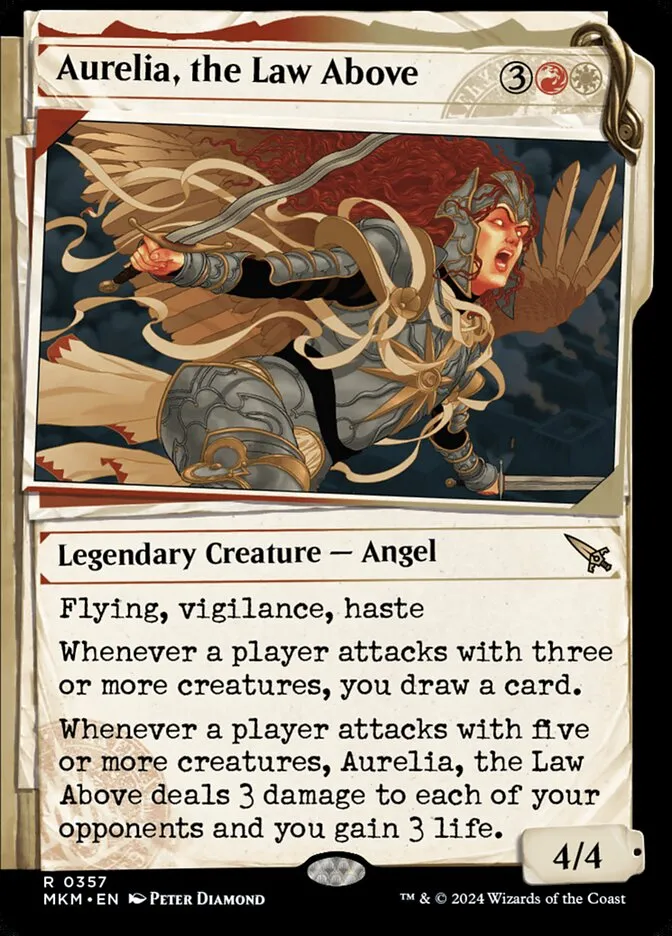2024 Murders at Karlov Manor Aurelia, the Law Above [Showcase] rare #357 rare card image