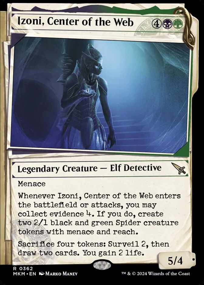 2024 Murders at Karlov Manor Izoni, Center of the Web [Showcase] rare #362 rare card image