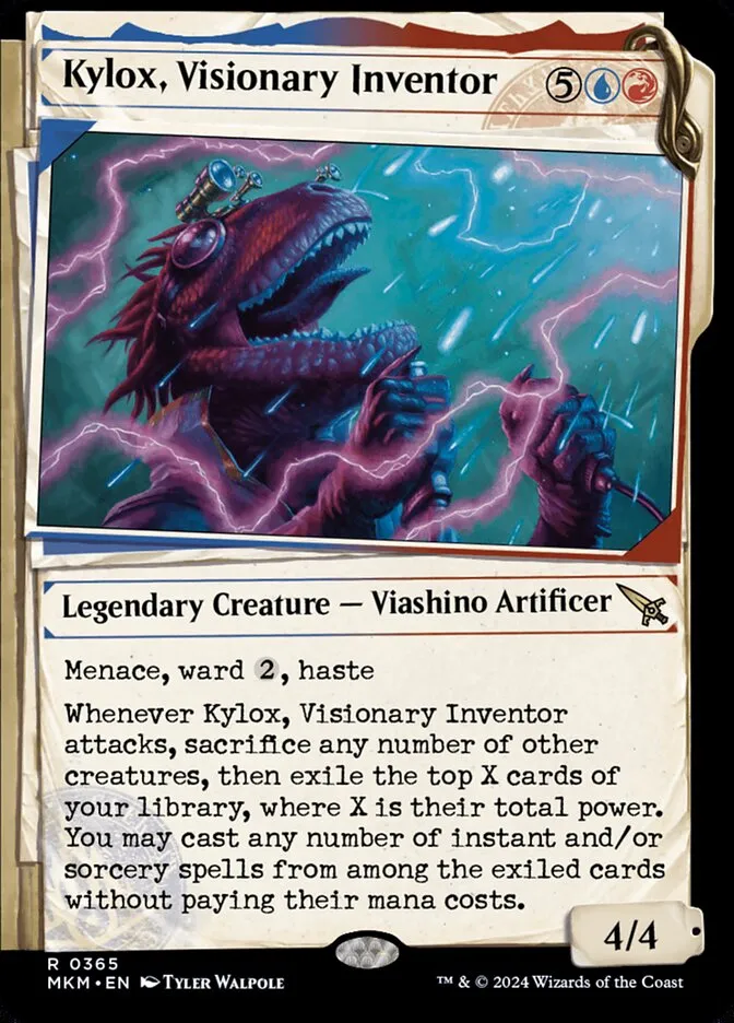 2024 Murders at Karlov Manor Kylox, Visionary Inventor [Showcase] rare #365 rare card image
