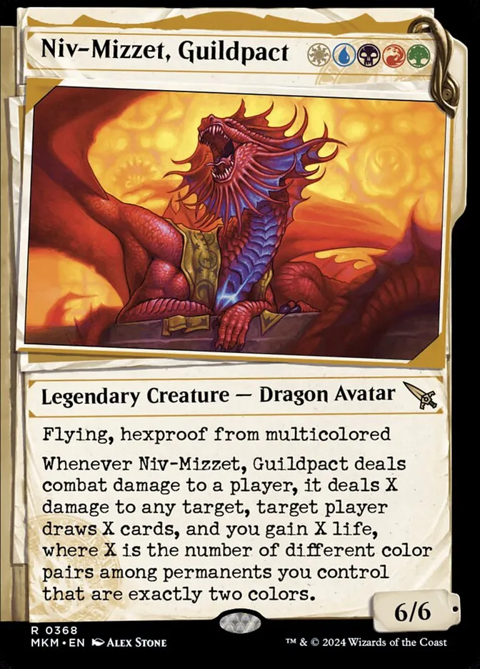 2024 Murders at Karlov Manor Niv-Mizzet, Guildpact [Showcase] rare #368 rare card image