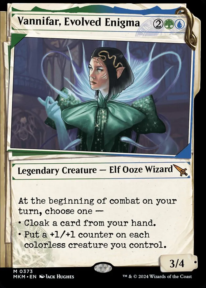 2024 Murders at Karlov Manor Vannifar, Evolved Enigma [Showcase] mythic #373 mythic card image