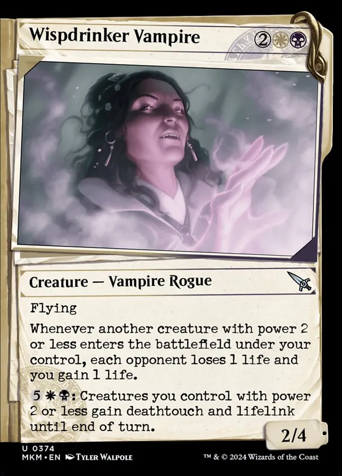 2024 Murders at Karlov Manor Wispdrinker Vampire [Showcase] uncommon #374 uncommon card image