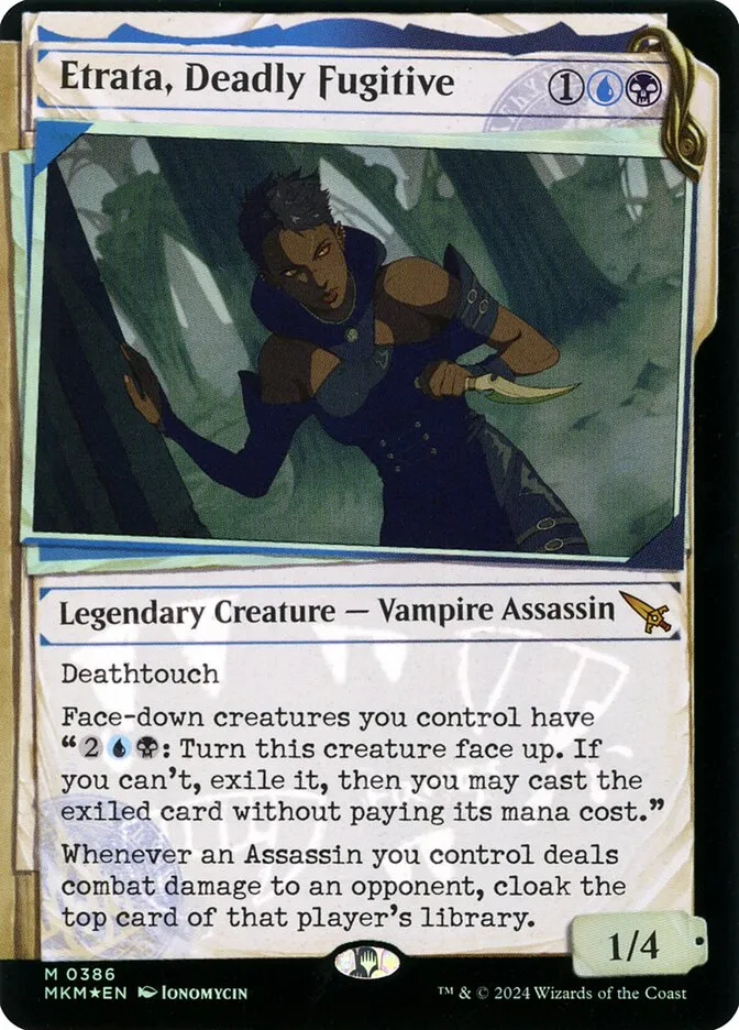 2024 Murders at Karlov Manor Etrata, Deadly Fugitive #386 mythic card image