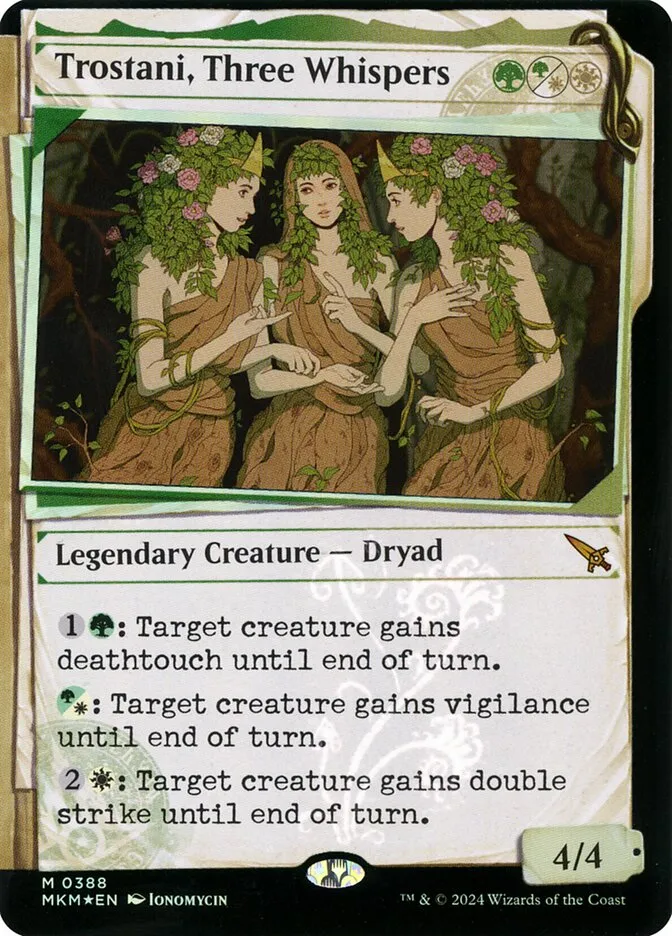 2024 Murders at Karlov Manor Trostani, Three Whispers #388 mythic card image