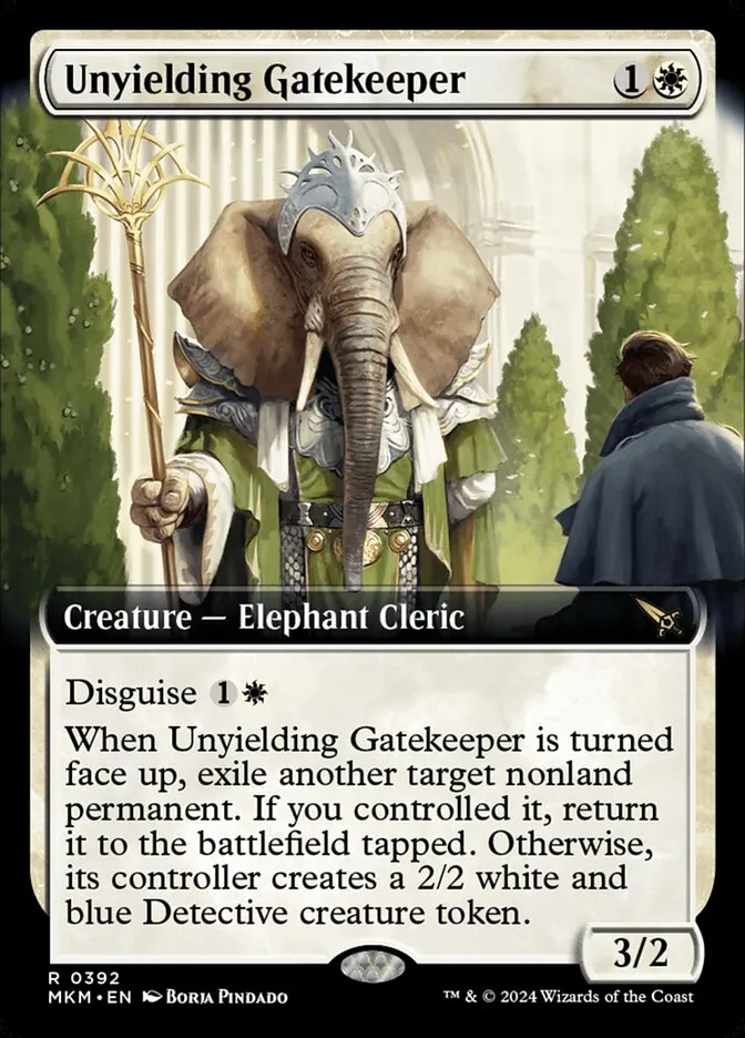 2024 Murders at Karlov Manor Unyielding Gatekeeper rare #392 rare card image