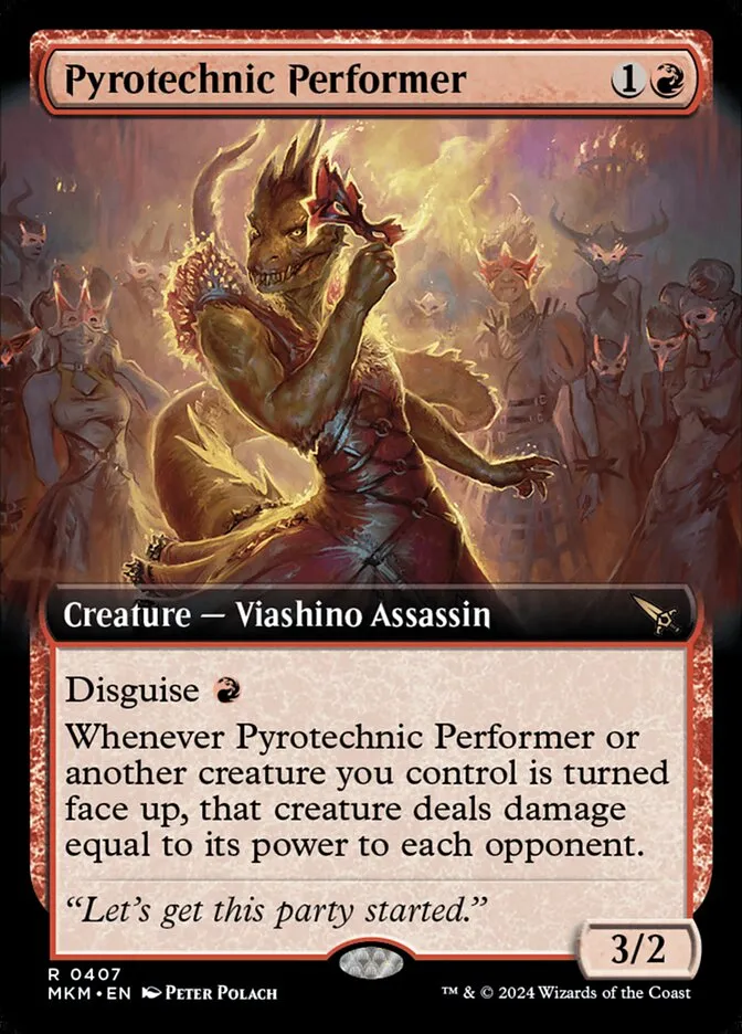2024 Murders at Karlov Manor Pyrotechnic Performer rare #407 rare card image