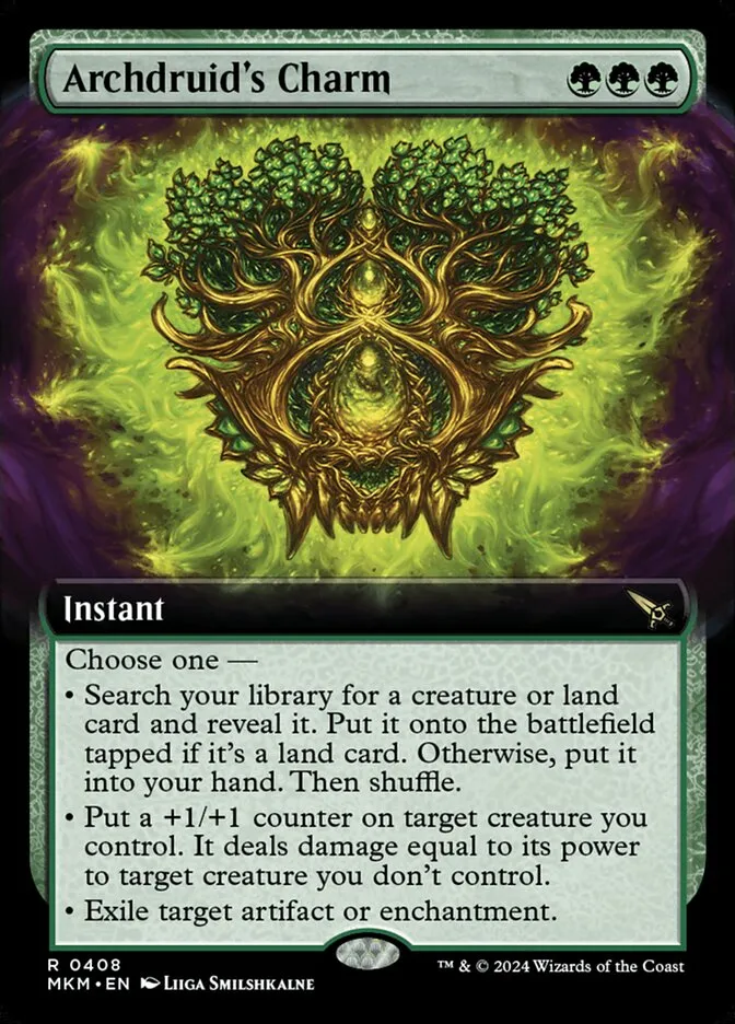 2024 Murders at Karlov Manor Archdruid's Charm rare #408 rare card image