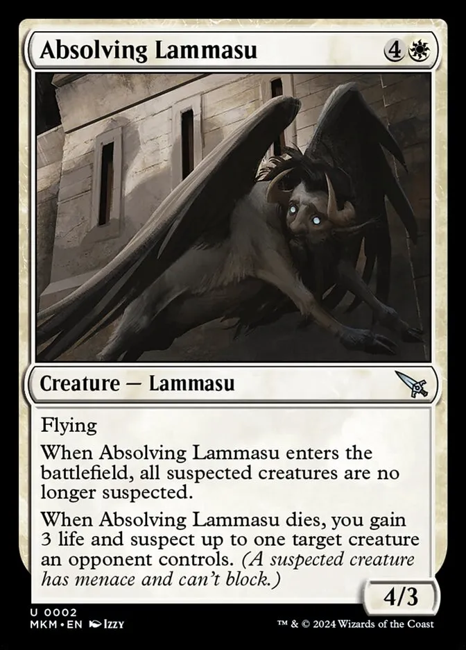 2024 Murders at Karlov Manor Absolving Lammasu [Foil] uncommon #2 uncommon card image