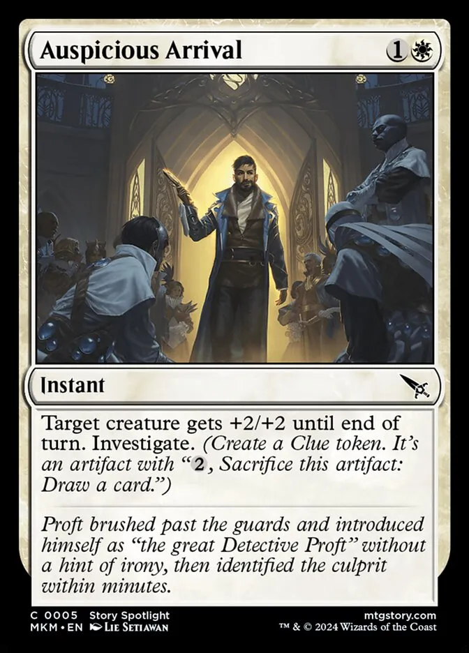 2024 Murders at Karlov Manor Auspicious Arrival [Foil] common #5 common card image