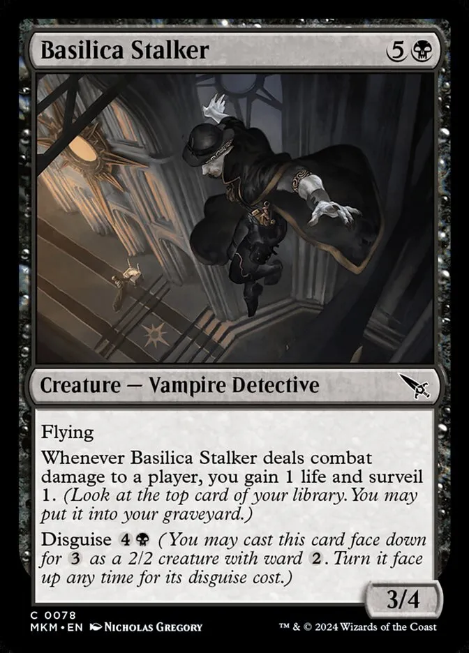 2024 Murders at Karlov Manor Basilica Stalker [Foil] common #78 common card image